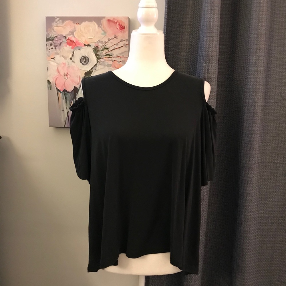 Lavender Field open shoulder top